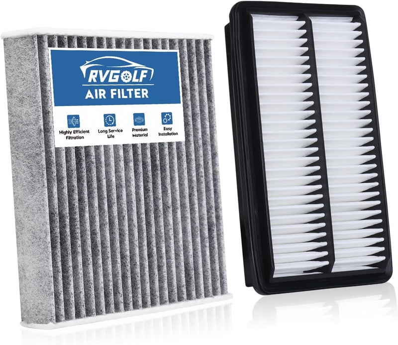 RVgolf Engine+Cabin Air Filters Fit 2021-2025 2026 for Acura TLX L4 2.0L, 2018-2025 2026 Honda Odyssey V6 3.5L Engine Air Filter Replacement Automotive Accessories CF11182 CA12061 - Image 1